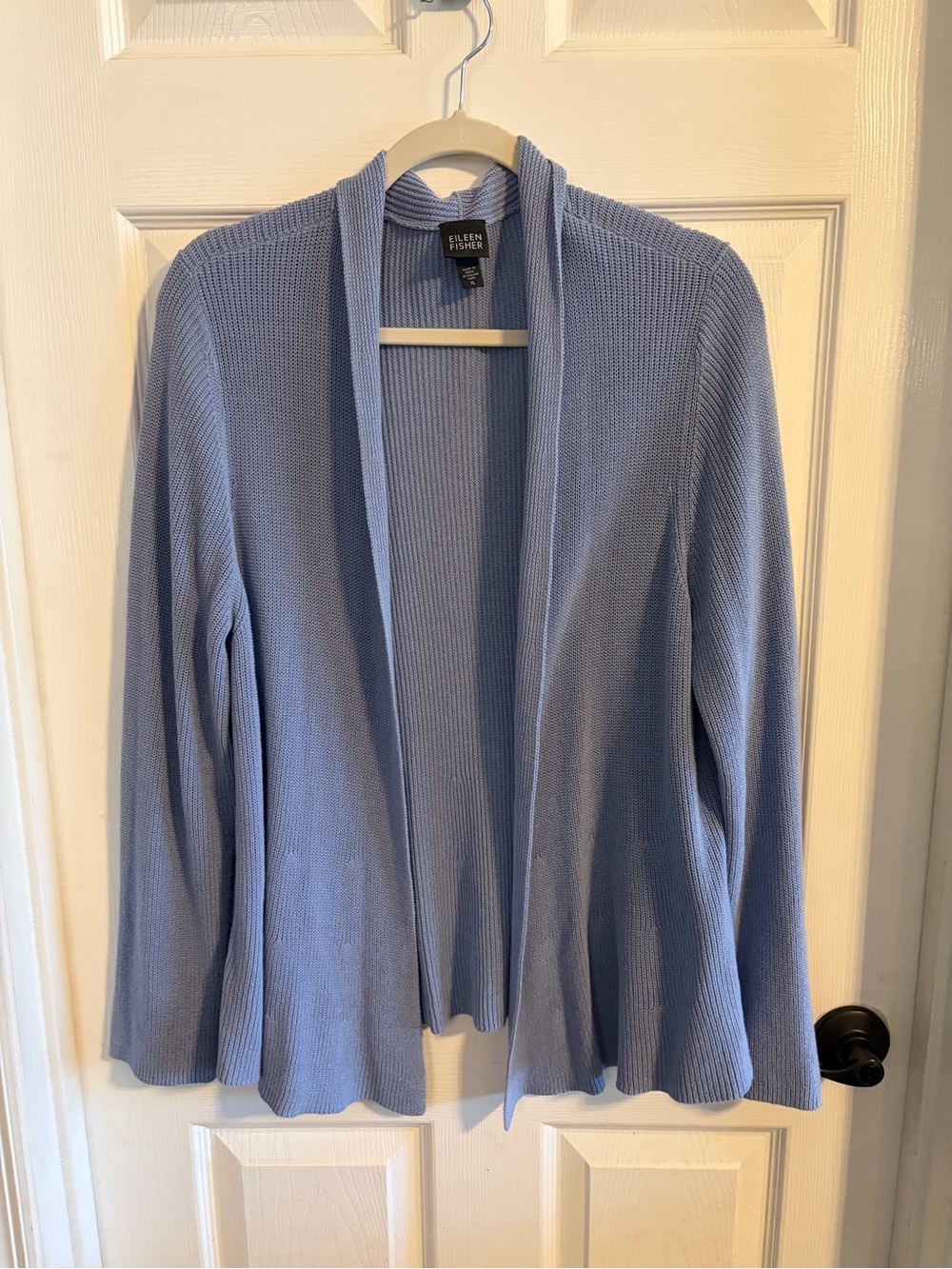 Eileen Fisher Open Front Cardigan Periwinkle Quiet Luxury XL